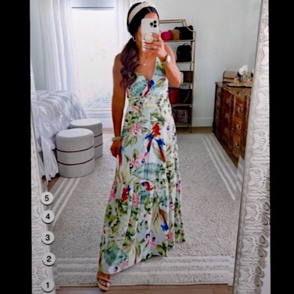 Red Dress Boutique Maxi Dress Tropical Multi Print New — image 4 of 8